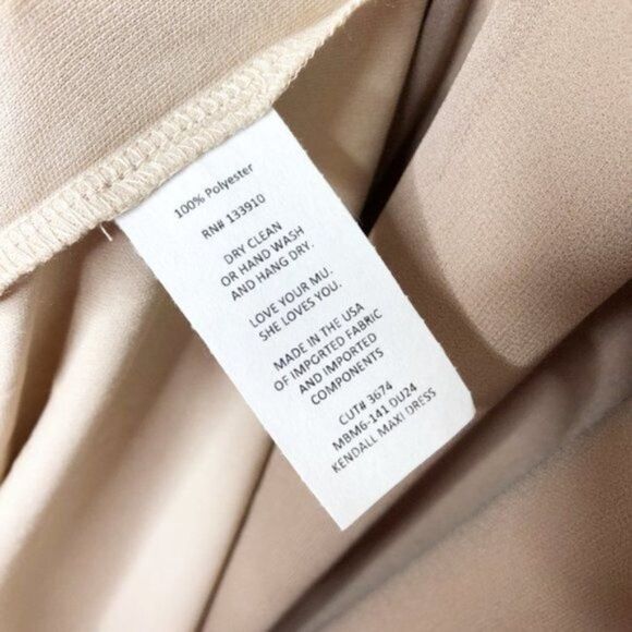 SHOW ME YOUR MUMU Kendall V-Back A-Line Gown Dune - Picture 5 of 7